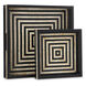 Taurus Black and White Trays, Set of 2