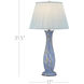 Lapis 31.5 inch 150 watt Blue and Pale Brown Table Lamp Portable Light