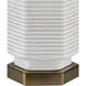 Glebe 28.5 inch 150 watt White and Beige and Light Blue and Antique Brass Table Lamp Portable Light