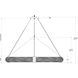 Portmeirion 12 Light 50 inch Satin Black Chandelier Ceiling Light, Large