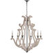 Durand 6 Light 38 inch Old Iron Chandelier Ceiling Light