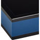 Navy Lacquer Navy/Black Trays, Set of 2