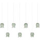 Polpo 7 Light 57 inch Silver Linear Pendant Ceiling Light