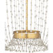 Mademoiselle LED 22 inch Clear/Contemporary Gold Leaf/Contemporary Gold Chandelier Ceiling Light, Medium