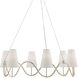 Kadir 6 Light 38.75 inch Silver Granello Chandeliers Ceiling Light