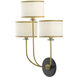 Croydon 3 Light 19 inch Satin Black Wall Sconce Wall Light