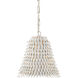 Overlay 1 Light 12.5 inch White Pendant Ceiling Light, Small