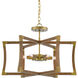 Bastian 6 Light 27 inch Chestnut/Brass Semi-Flush Mount Ceiling Light, Small, Semi-Flush Convertible