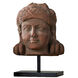 Mathura Head on Stand Brick Red and Black Decorative Object