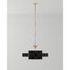Grand Lotus 6 Light 30 inch Satin Black/Contemporary Gold Leaf Chandelier Ceiling Light, Large, Semi-Flush Convertible