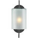 Glacier 1 Light 6 inch Antique Bronze and Frosted White Bath Sconce Wall Light