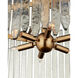 Electra 6 Light 29 inch Clear/Antique Brass Chandelier Ceiling Light