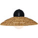 Barbary 1 Light 8 inch Natural/Black/Frosted White Outdoor Wall Sconce