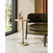 Miles 14 inch Natural and Polished Brass Accent Table