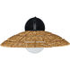 Barbary 1 Light 8 inch Natural/Black/Frosted White Outdoor Wall Sconce