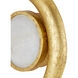 Muluk LED 14 inch Gold Leaf ADA Wall Sconce Wall Light, Marjorie Skouras Collection