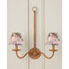 Wildflower Magenta and Green and Blue 6 inch Tapered Chandelier Shade