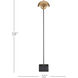 La Rue 58 inch 7 watt Brushed Brass and Black Floor Lamp Portable Light