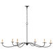 Saxon 6 Light 63 inch Zanzibar Black Chandelier Ceiling Light, Large