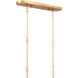 Grand Lotus 6 Light 50.5 inch Satin Black/Contemporary Gold Leaf Chandelier Ceiling Light