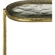 Acea 22.5 X 21 inch Gold and Clear Side Table