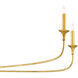 Nottaway 6 Light 61 inch Contemporary Gold Leaf Chandelier Ceiling Light, Large