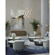 Dove 30 Light 54 inch Painted Silver/White Multi-Drop Pendant Ceiling Light