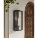 Royster 1 Light 13.75 inch Antique Brass/Clear Outdoor Wall Sconce