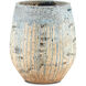 Sicilia Greenish/Milky White/Blue Drip Planter, Medium