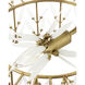 Magnum Opus 12 Light 56 inch Brass and White Chandelier Ceiling Light, Large