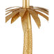 Mazari 35 inch 60 watt Contemporary Gold Leaf/Clear Table Lamp Portable Light