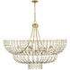 Magnum Opus 12 Light 56 inch Brass Chandelier Ceiling Light, Grande