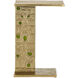 Beau Monde 24 X 15.75 inch Gold and Green C Table