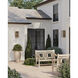 Royster 1 Light 13.75 inch Antique Brass/Clear Outdoor Wall Sconce