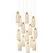 Parish 15 Light 21 inch Silver Multi-Drop Pendant Ceiling Light