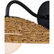 Barbary 1 Light 8 inch Natural/Black/Frosted White Outdoor Wall Sconce