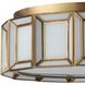 Daze LED 18.5 inch Antique Brass Flush Mount Ceiling Light