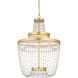 Mademoiselle LED 22 inch Clear/Contemporary Gold Leaf/Contemporary Gold Chandelier Ceiling Light, Medium