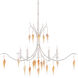 Arcachon 5 Light 39 inch Crushed Shell and Natural with Vanilla Chandelier Ceiling Light