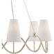 Kadir 6 Light 38.75 inch Silver Granello Chandeliers Ceiling Light