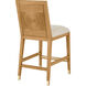 Santos 40 inch Sea Sand/UV Liller Malt/Satin Brass Counter Stool