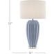 Bluestar 33 inch 150 watt Light Blue/Clear Table Lamp Portable Light