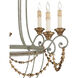 Elegance 8 Light 29 inch Gold Leaf Chandelier Ceiling Light
