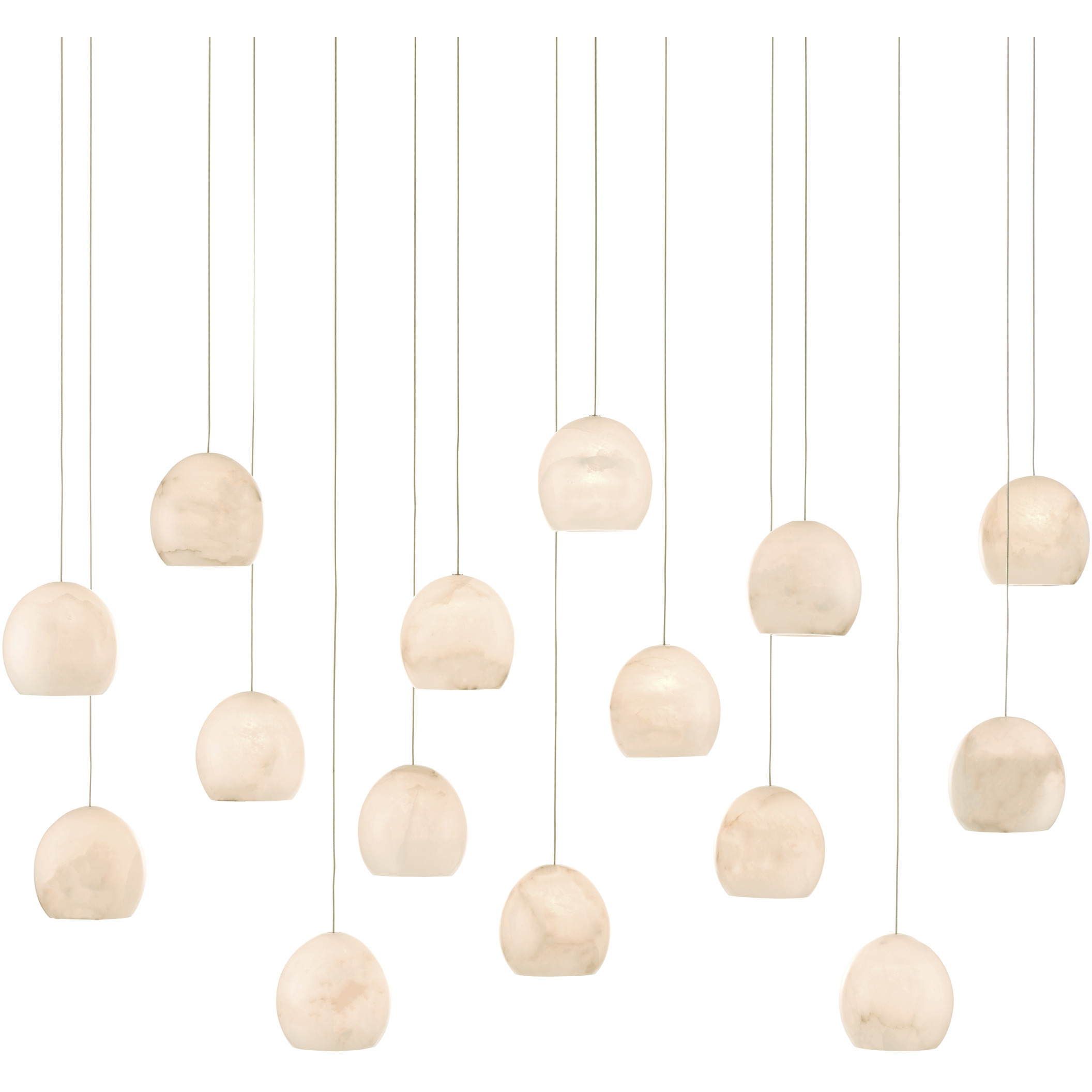 Lazio 15 Light 48 inch Silver Multi-Drop Pendant Ceiling Light