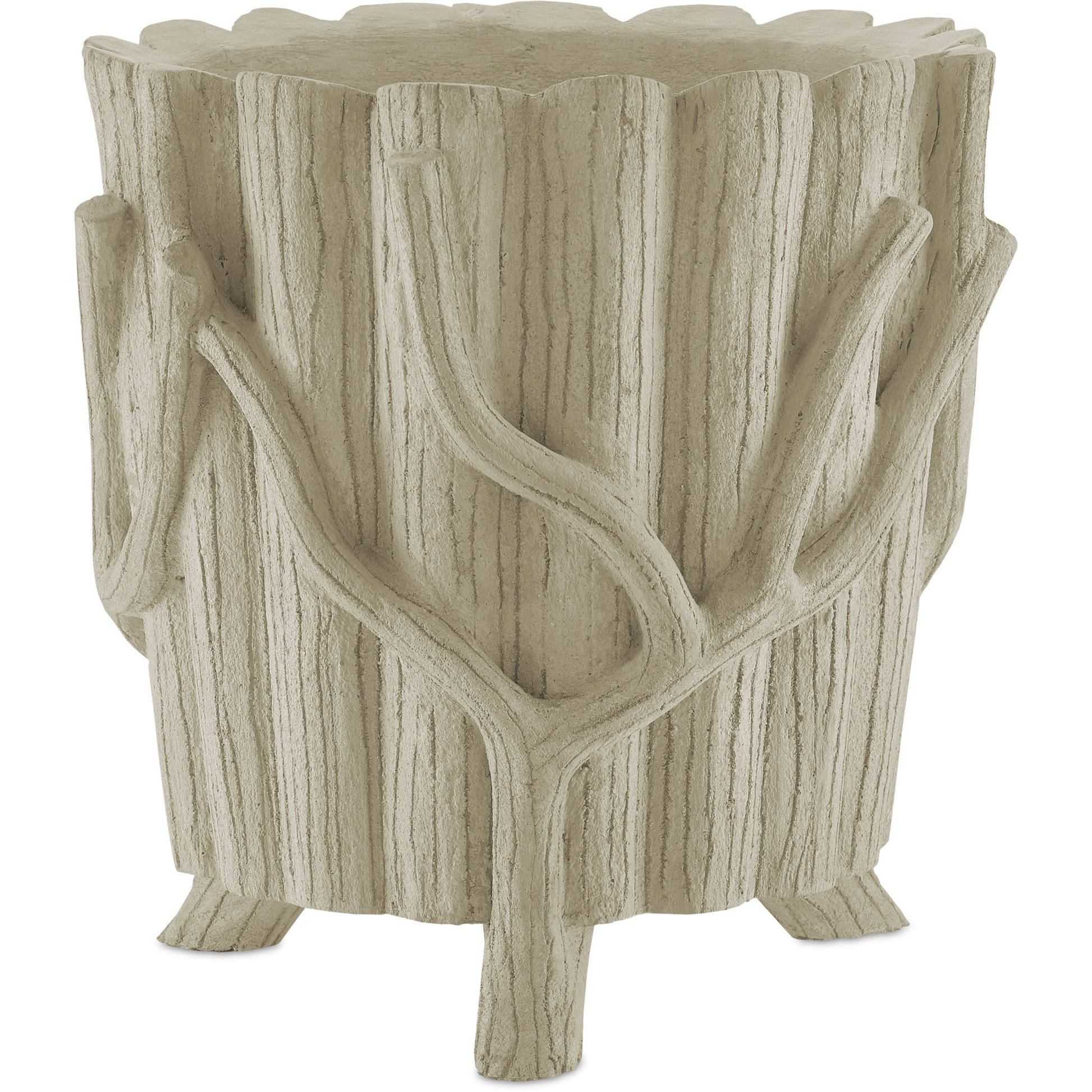 Faux Bois Portland and Faux Bois Planter, Large