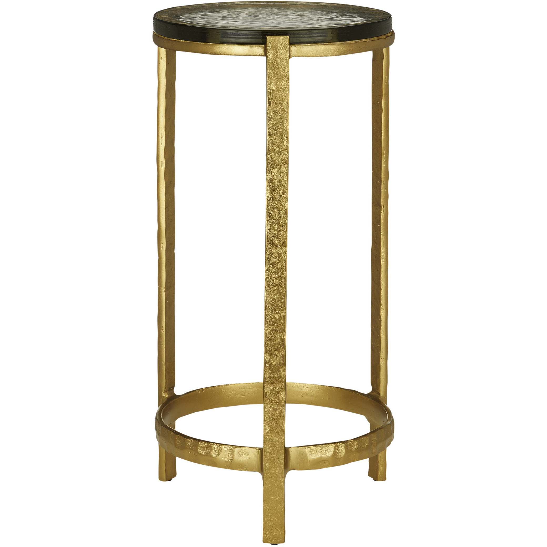 Acea 12 inch Gold and Clear Drinks Table