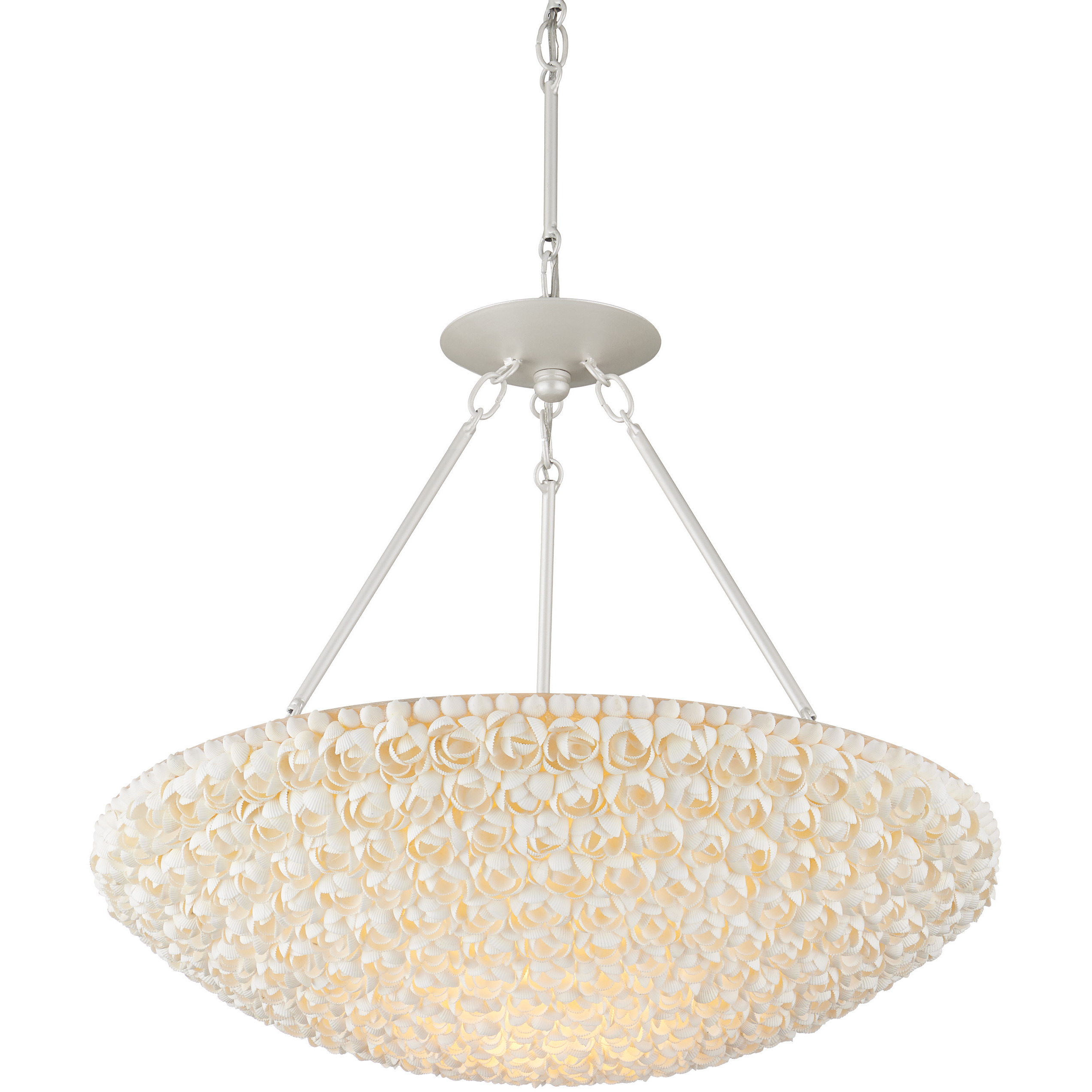 Virtu 1 Light 24 inch Pearlized White Pendant Ceiling Light