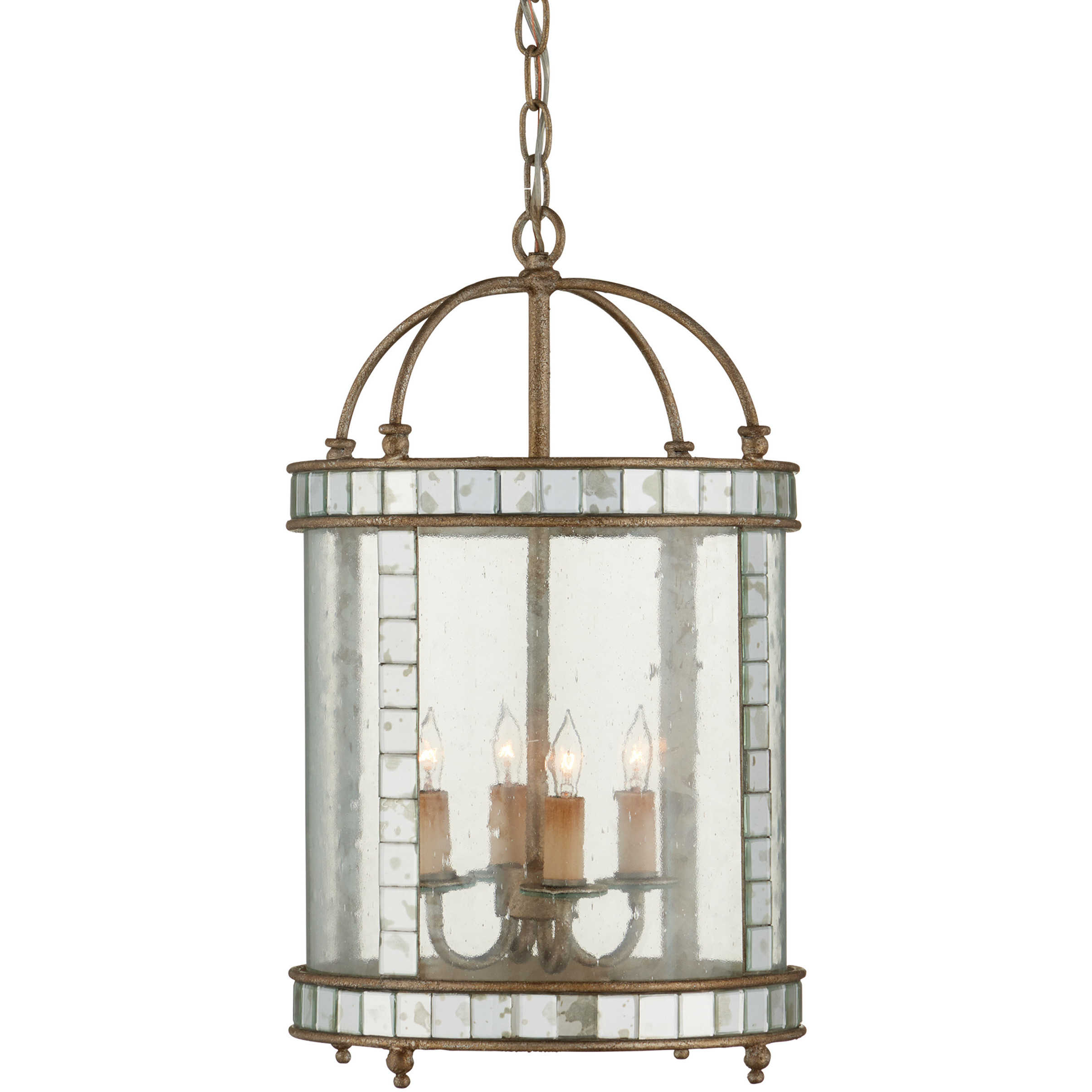 Corsica 4 Light 13 inch Harlow Silver Leaf Chandelier Ceiling Light, Small