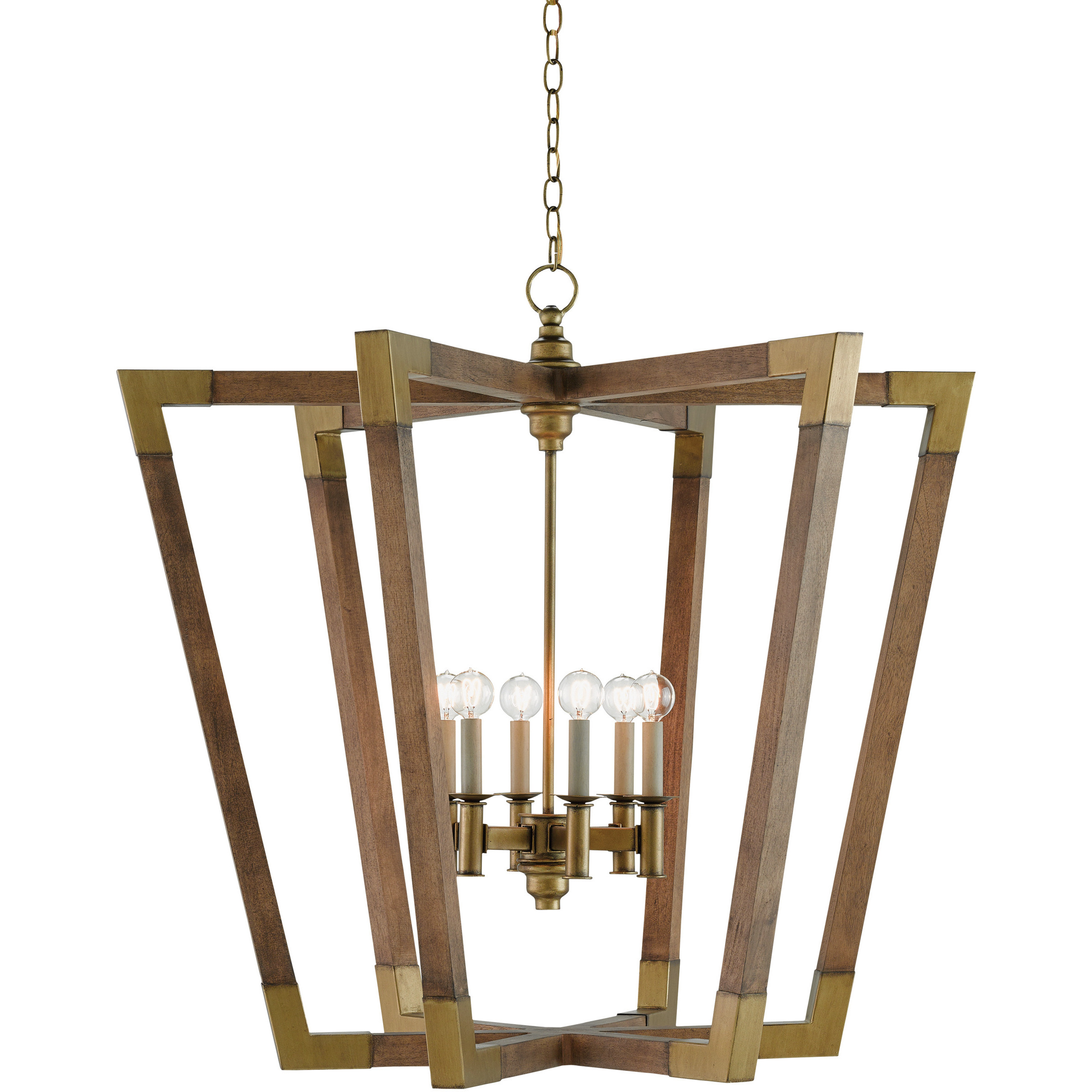 Bastian 6 Light 37.25 inch Brass Chandelier Ceiling Light, Large