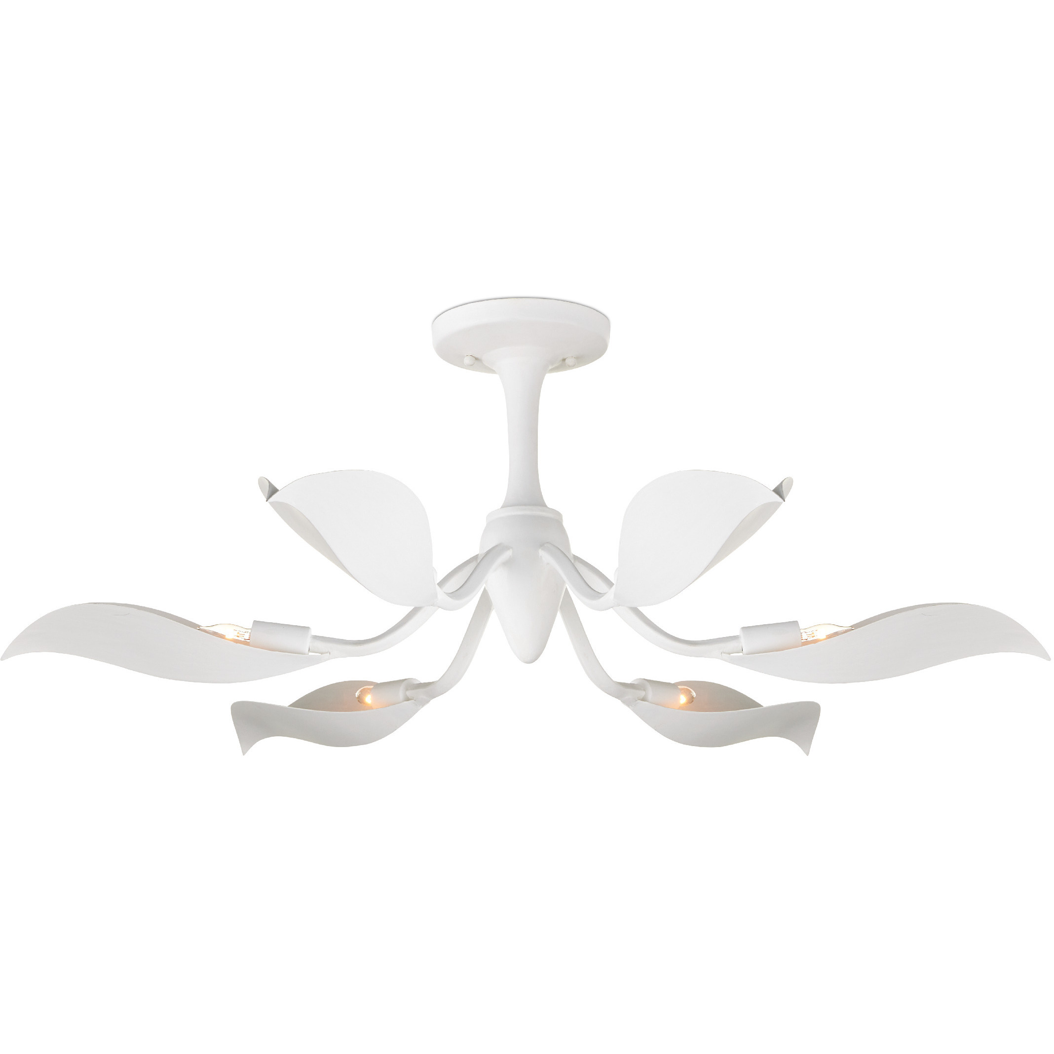 Snowflower 6 Light 36 inch Gesso White Semi-Flush Mount Ceiling Light